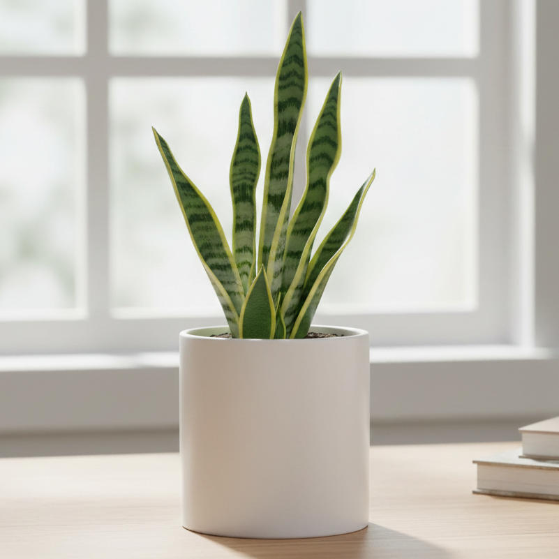 Snake Plant – Indoor Oxygen Booster & Pollution Fighter
